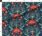 Art Nouveau Whimsical Floral Vintage Inspired Red Poppies Luxe Deco Custom Printed Fabric by Spoonflower Various Fabrics by the Yard or Fat Quarter